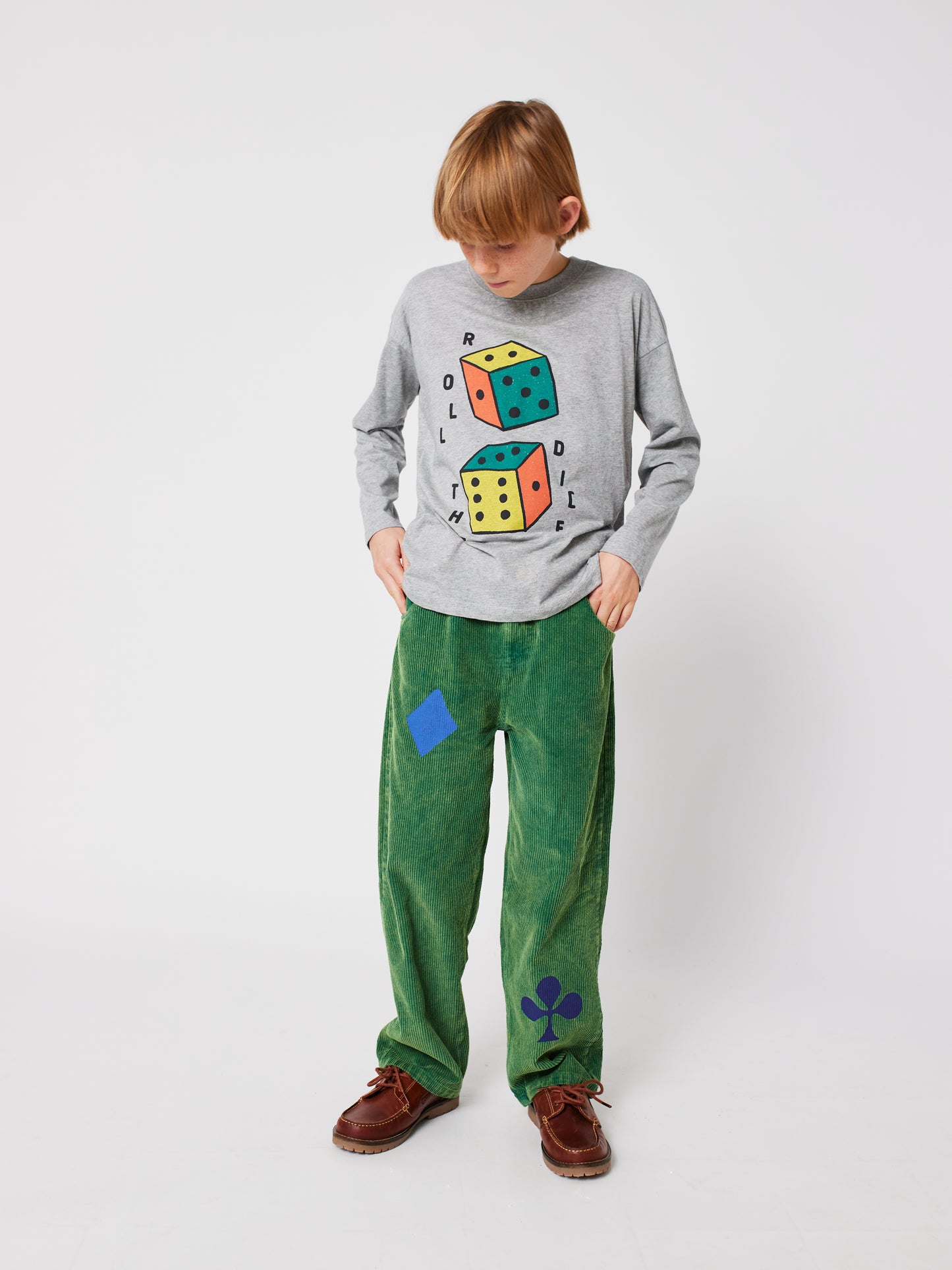 Sibala Dice Gray Long-Sleeve T-Shirt