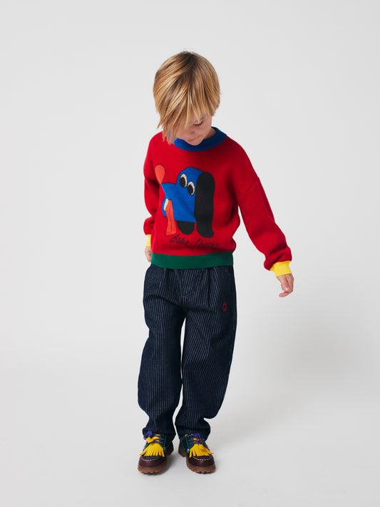 Tic Tac Toe條紋丹寧長褲