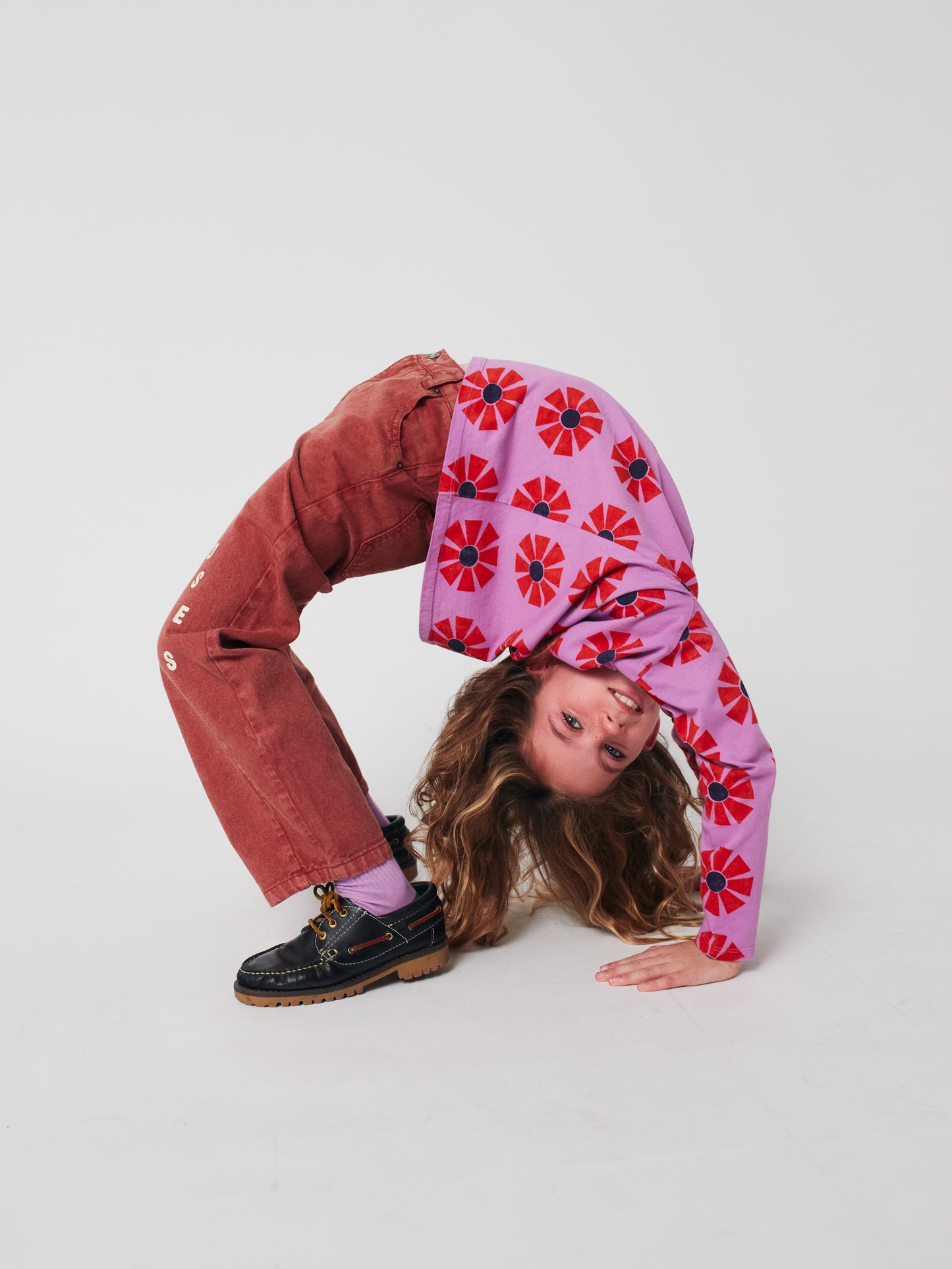 Bobo Choses磚紅丹寧牛仔長褲