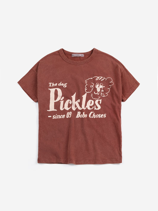 Pickles棕色小狗印花Ｔ恤