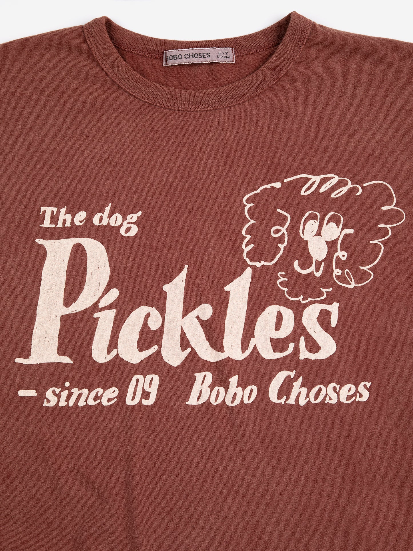 Pickles棕色小狗印花Ｔ恤