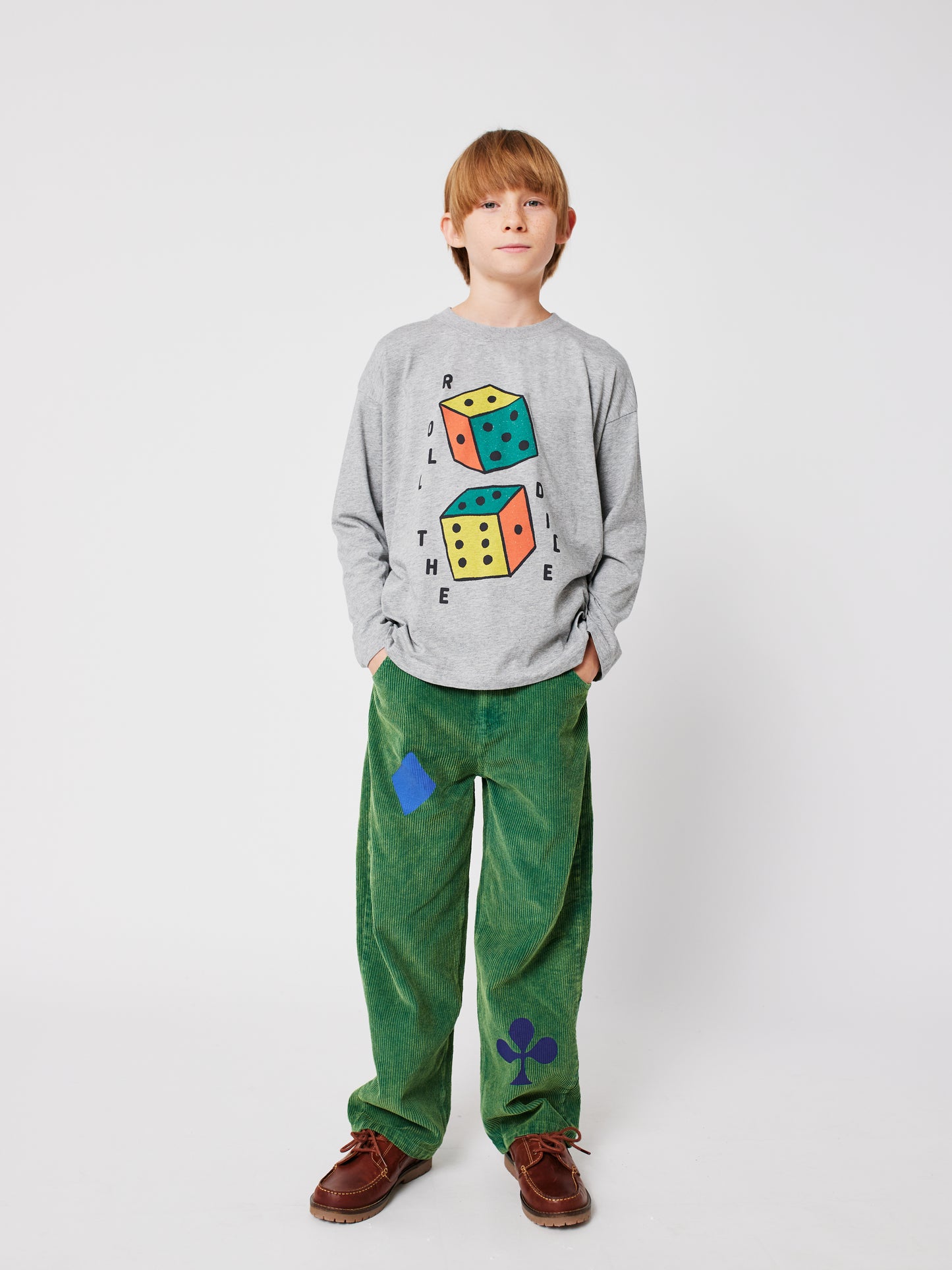 西巴拉骰子灰色長袖Ｔ恤