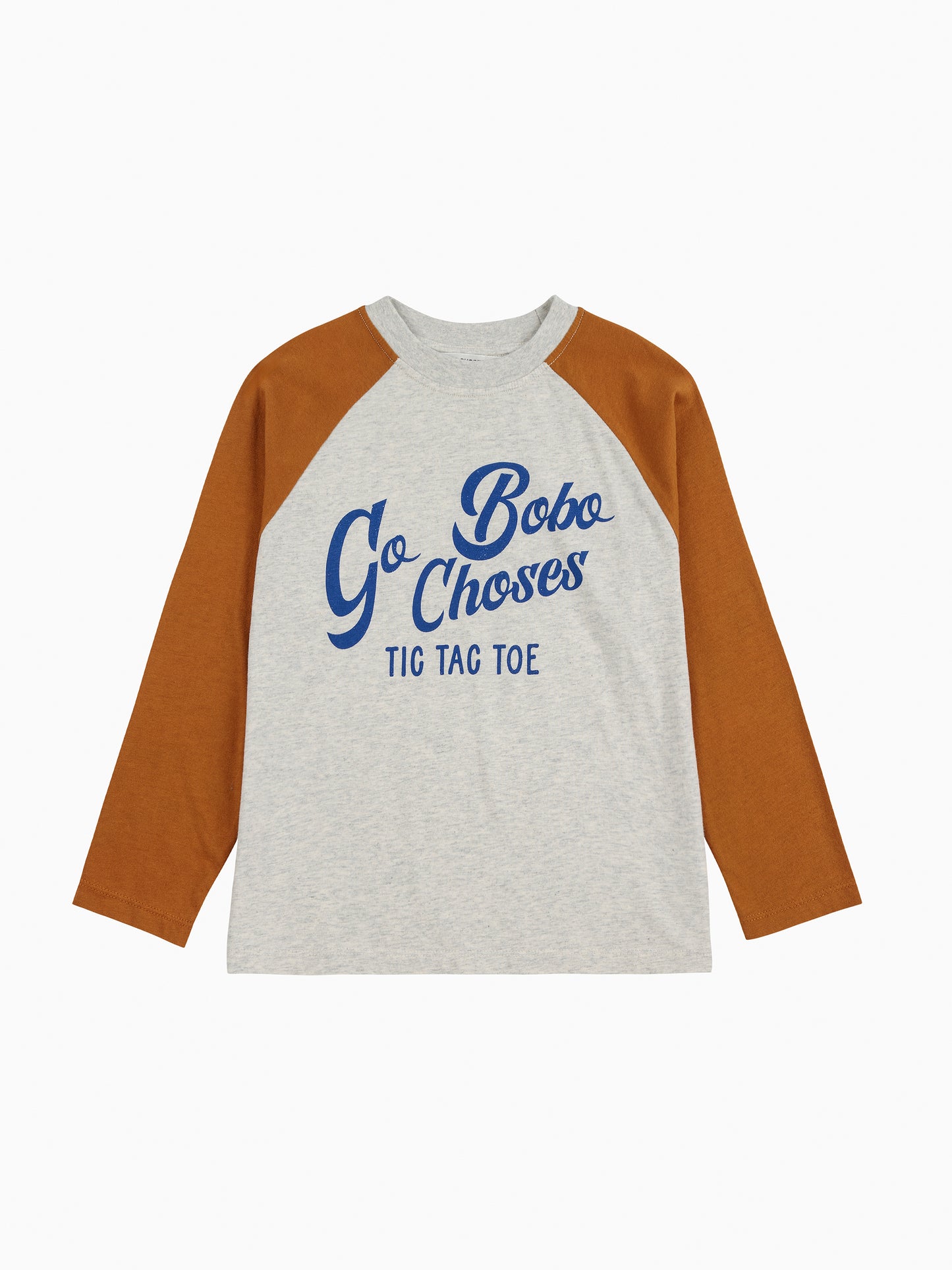 Go Bobo!焦糖色長袖棒球Ｔ恤