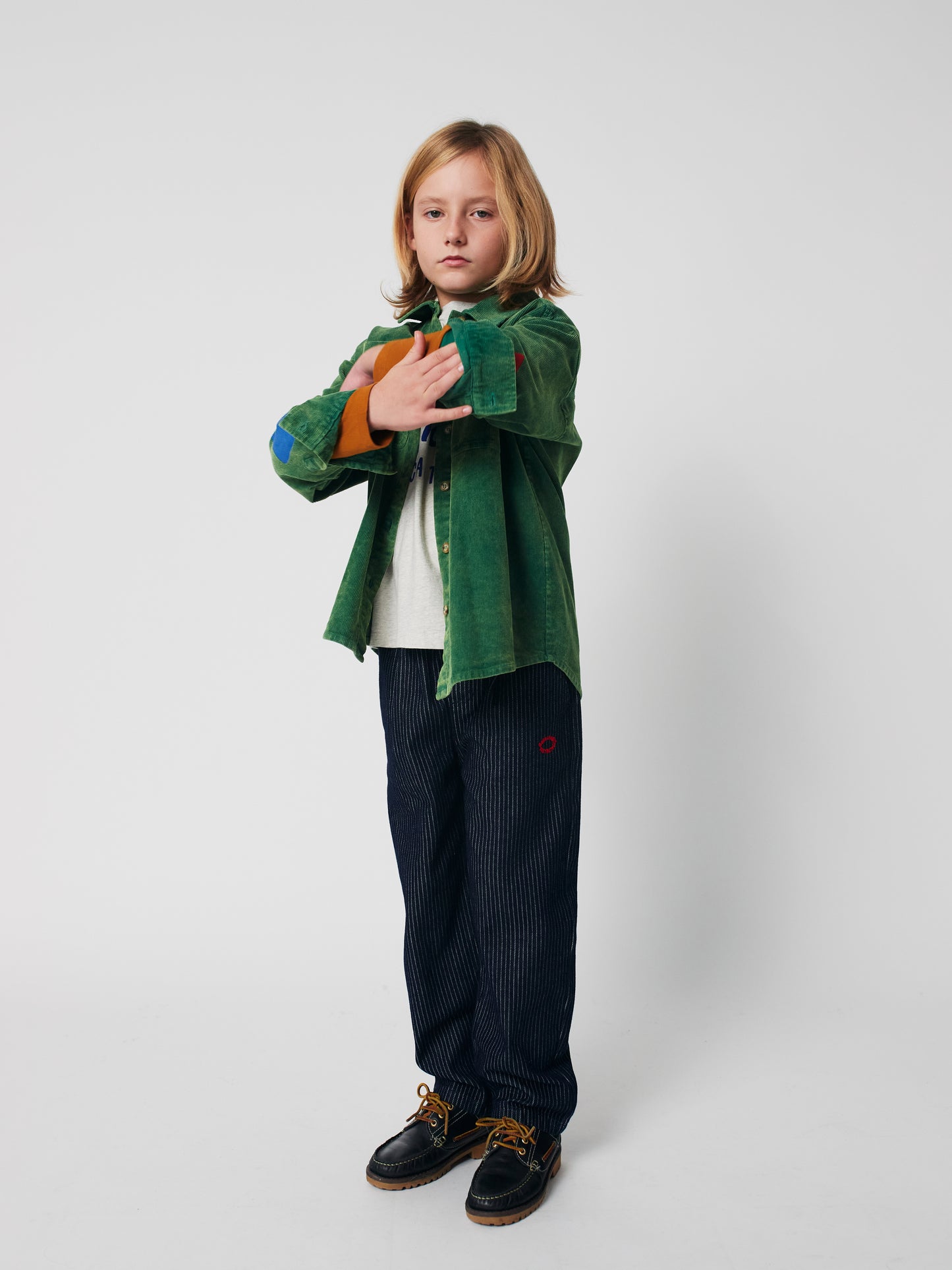 Tic Tac Toe條紋丹寧長褲