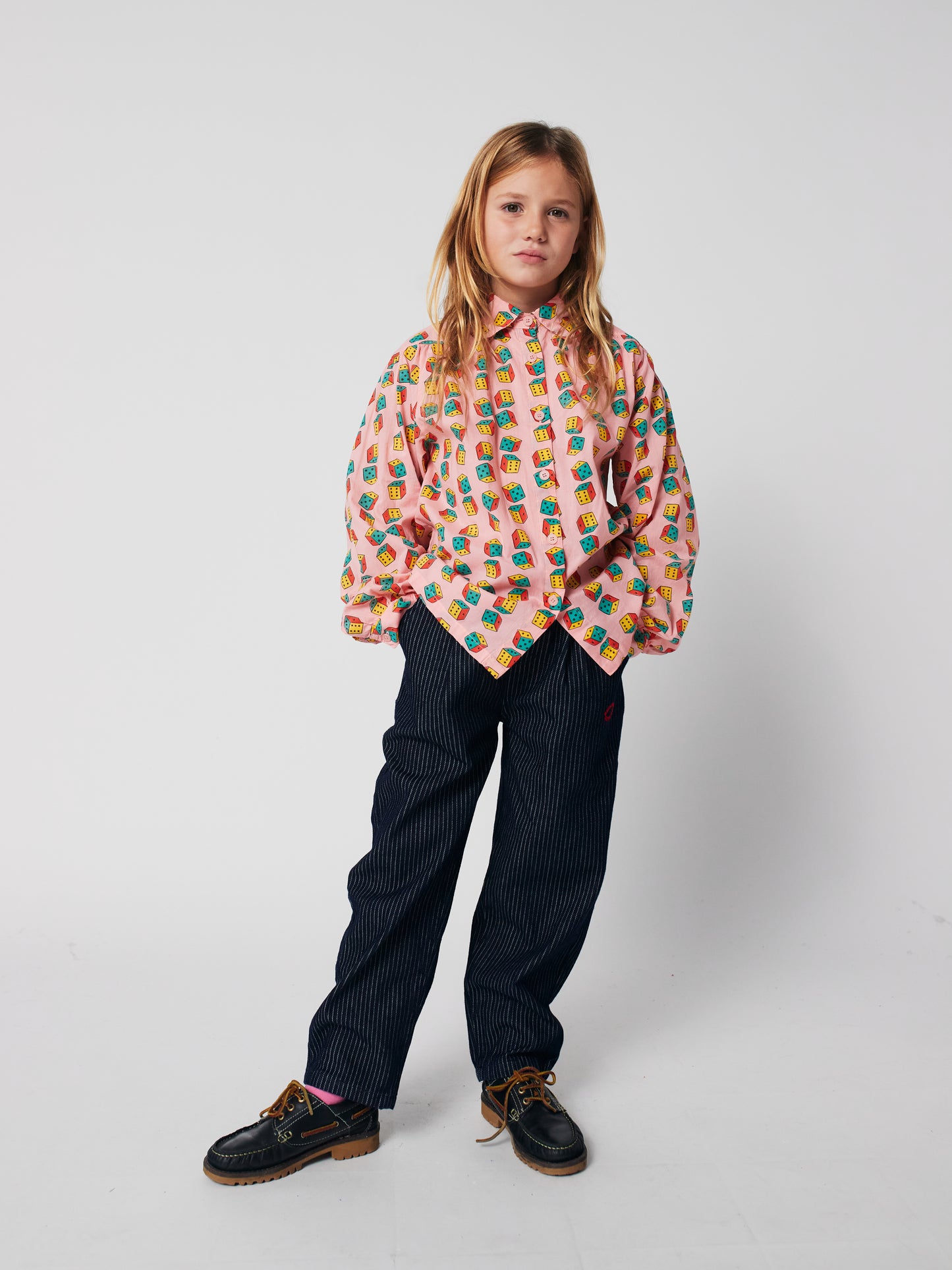 Tic Tac Toe條紋丹寧長褲