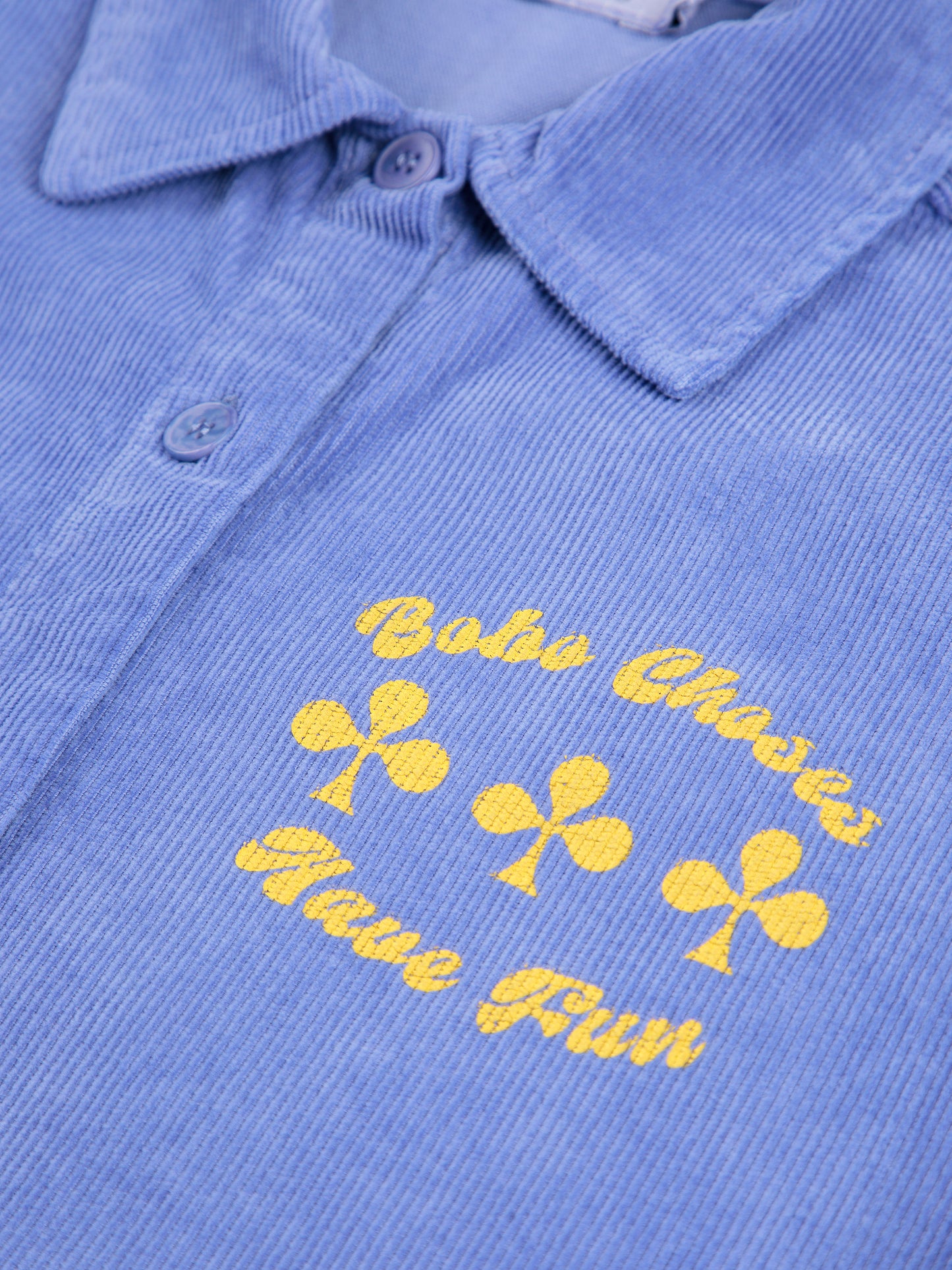 Have Fun薰衣草藍燈芯絨襯衫