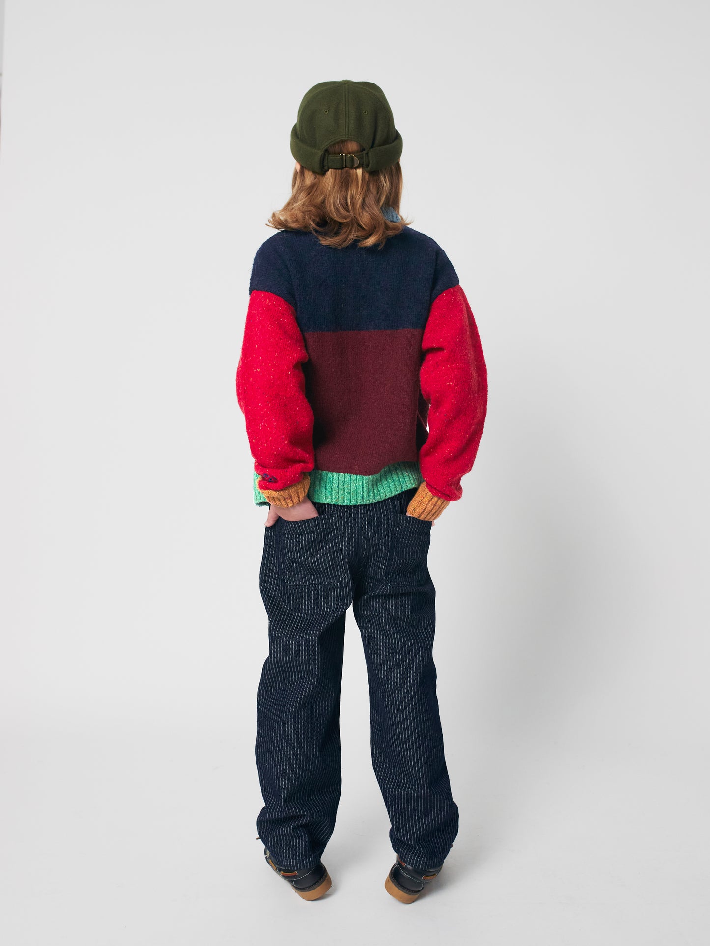 Tic Tac Toe條紋丹寧長褲