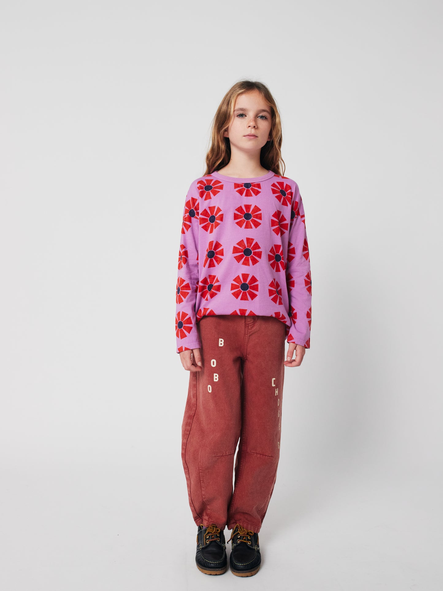 Bobo Choses磚紅丹寧牛仔長褲