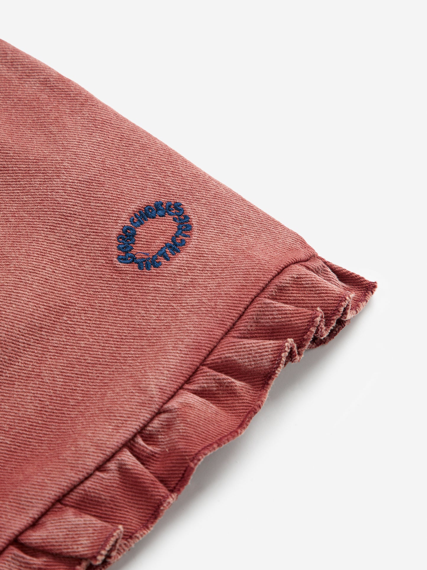 Tic Tac Toe磚紅丹寧荷葉邊牛仔短裙