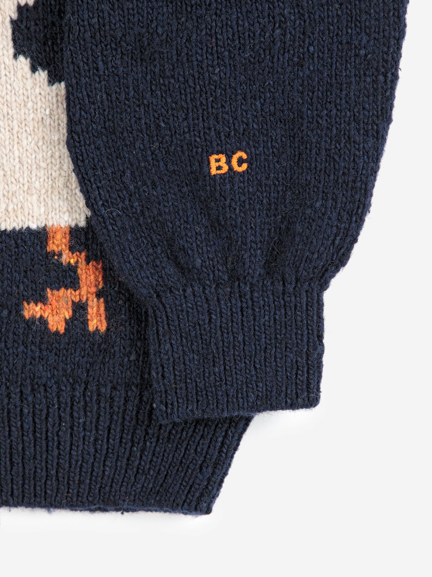 白鵝午夜藍開襟針織毛衣