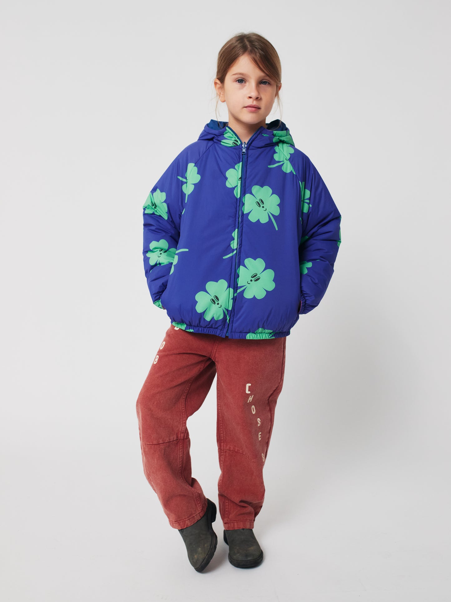 幸運草滿滿可翻轉式極暖外套