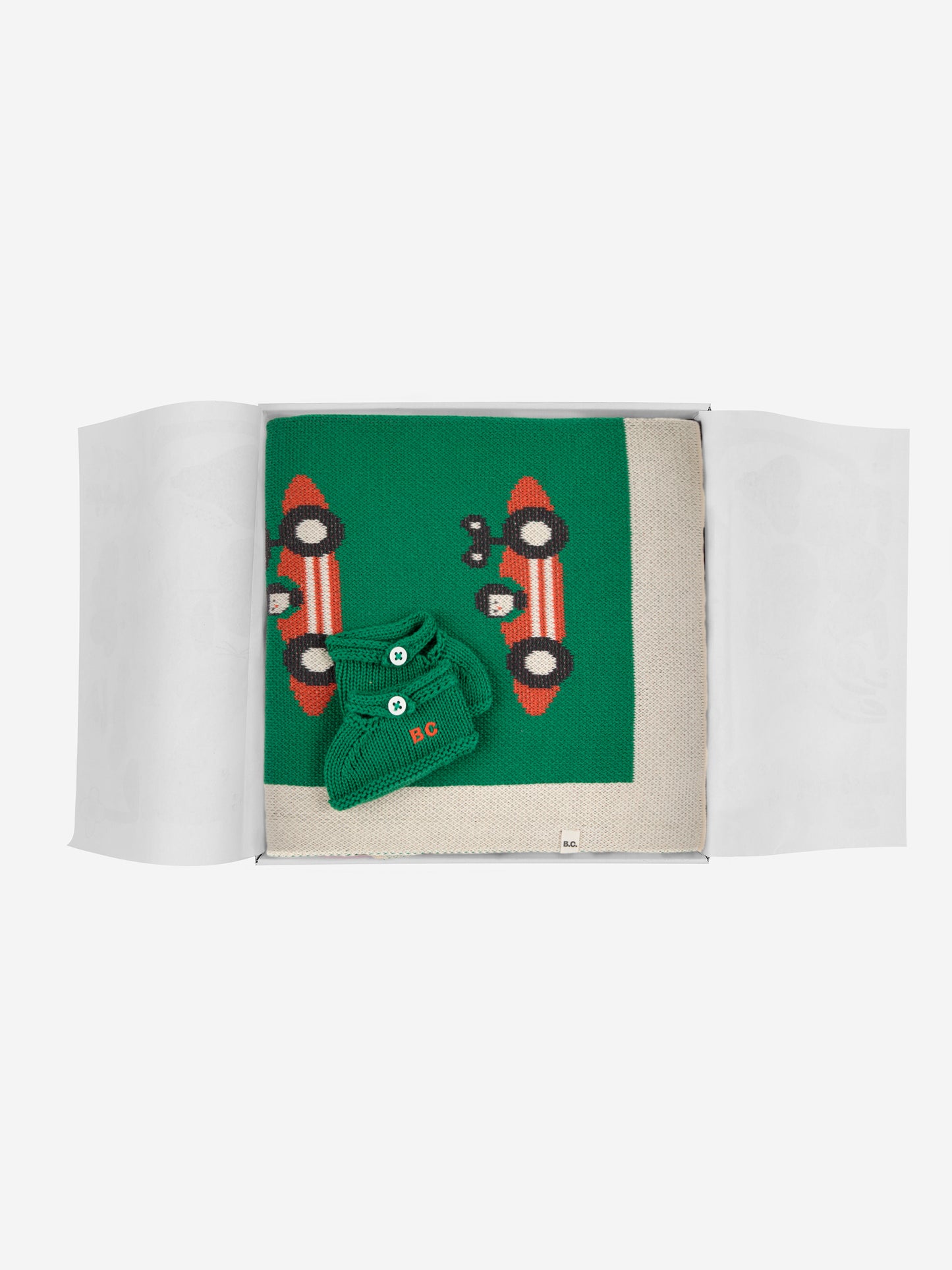 Go!小賽車百分百有機純棉針織禮盒