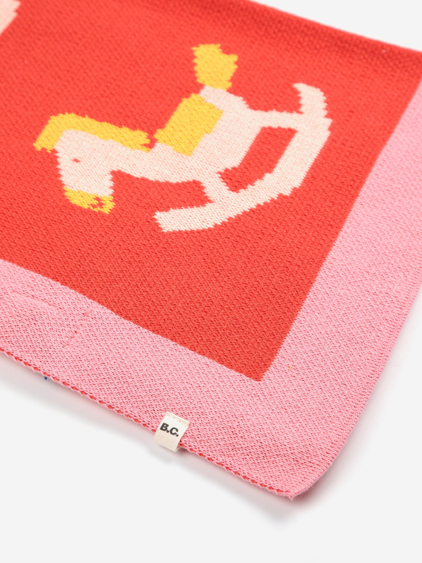 粉紅木馬百分百有機純棉針織禮盒