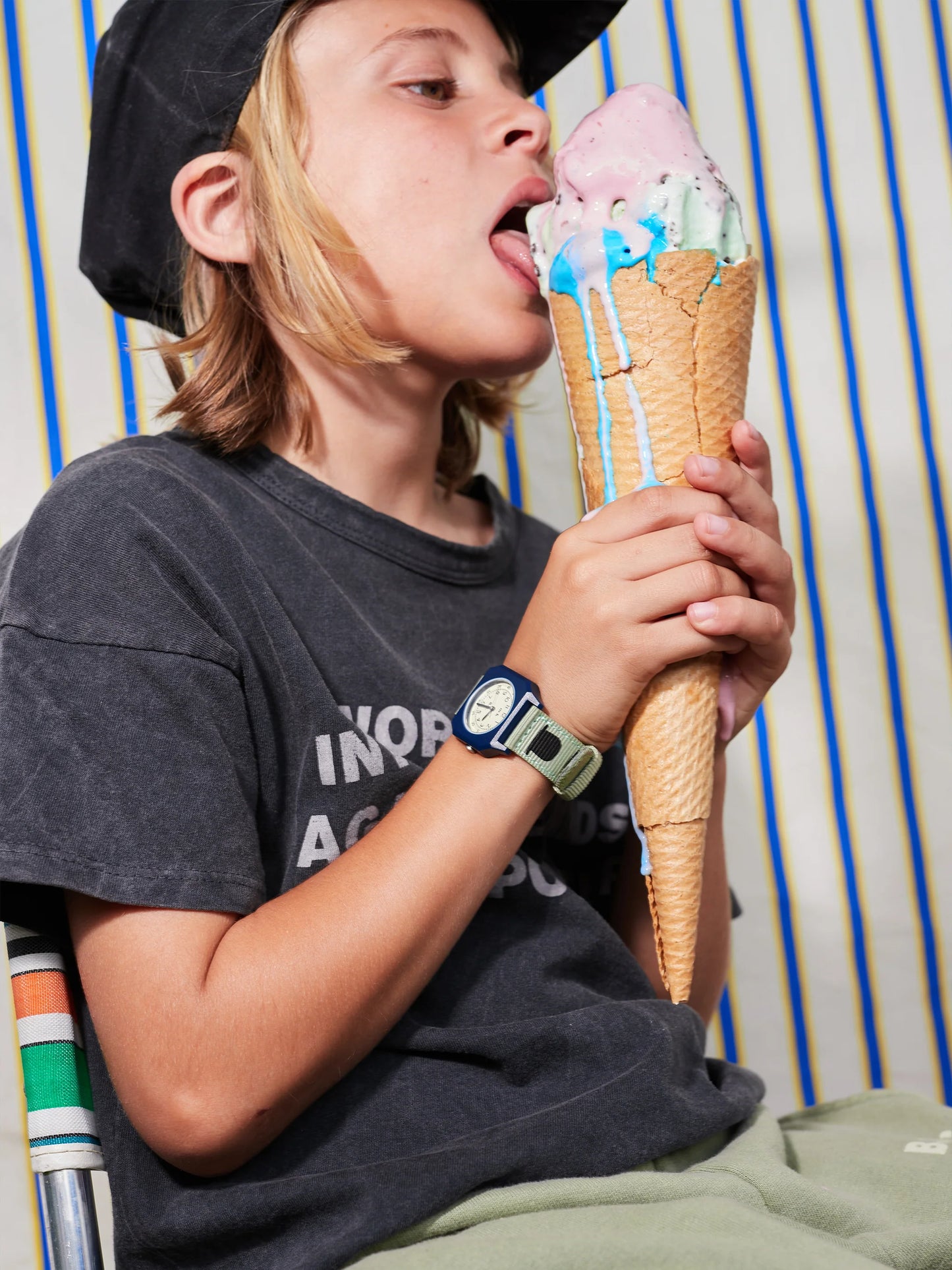 Bobo ChosesＸMini Kyomo聯名紳士帽子綠色手錶