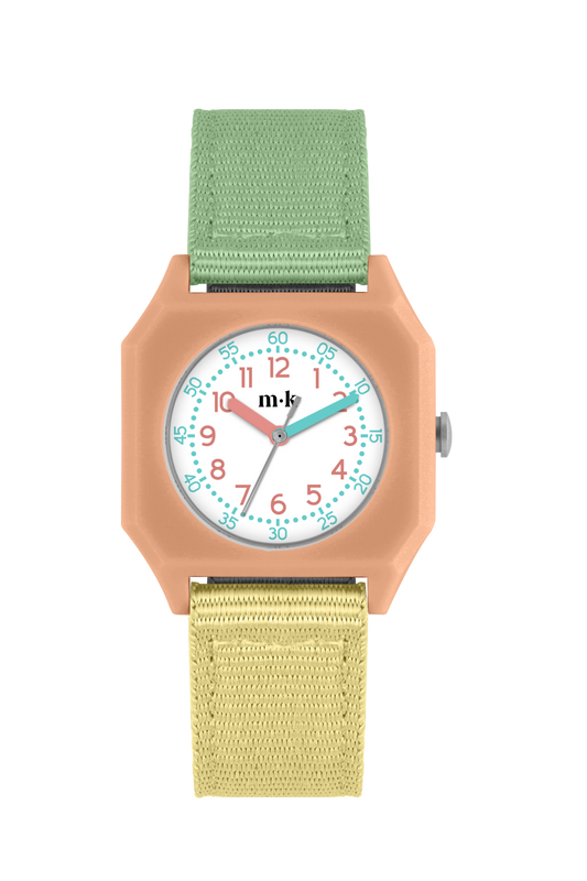 Mini Kyomo Watercolor Watch 水彩杏桃綠腕錶