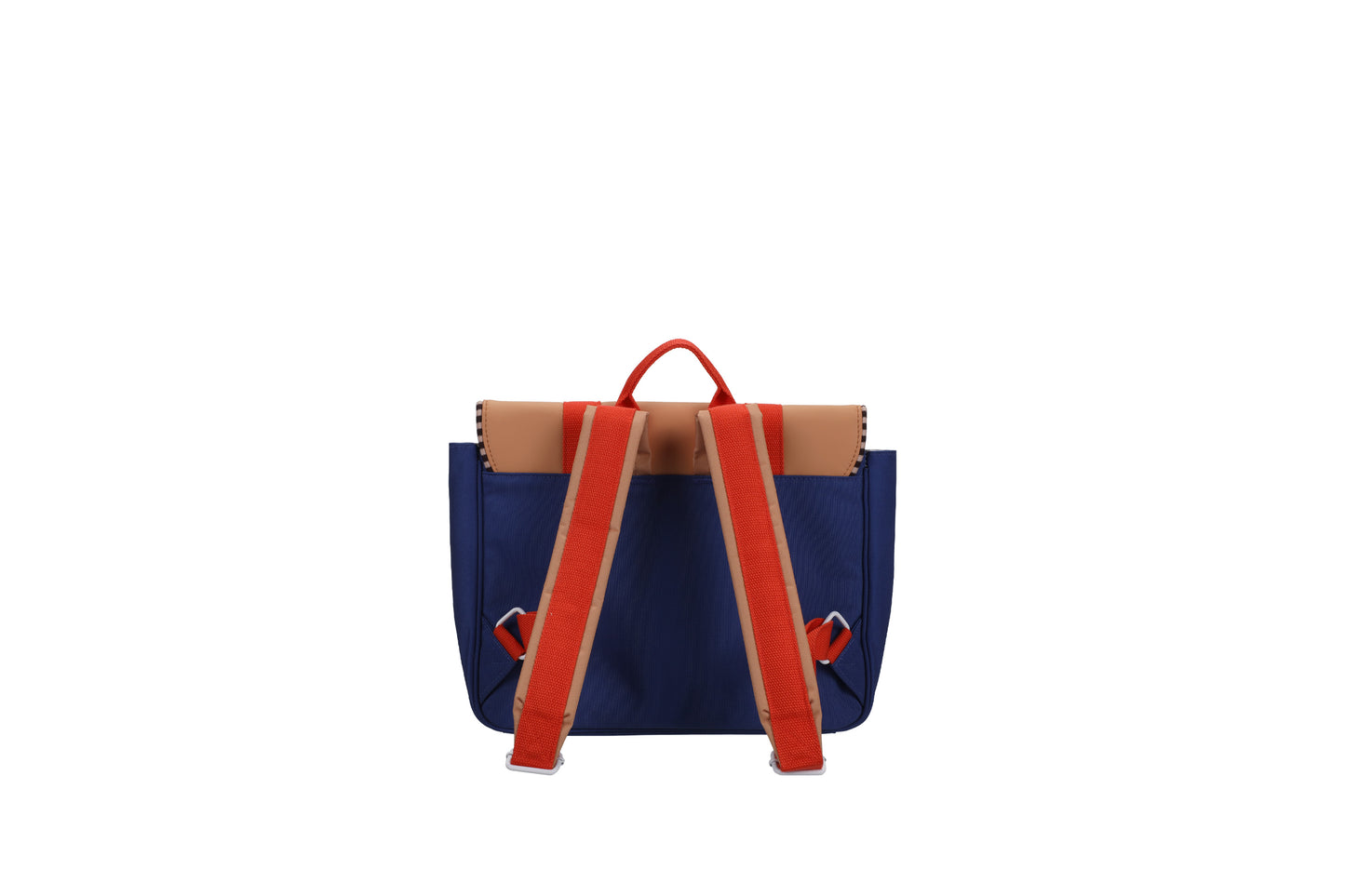 Sticky Lemon Wonders 卡其海軍藍橫式後背書包