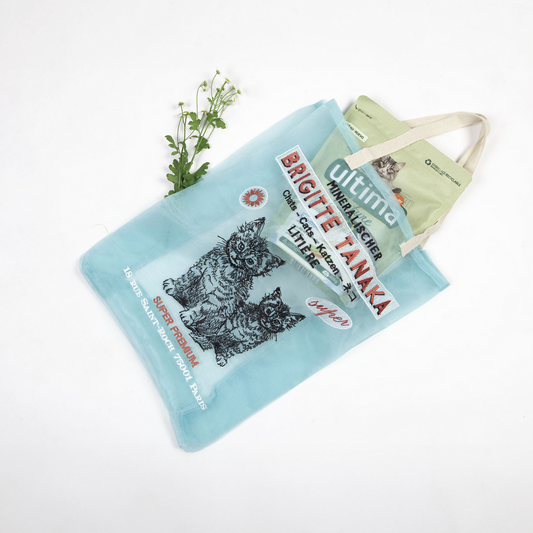 Brigitte Tanaka 貓咪薄荷色 歐干紗袋