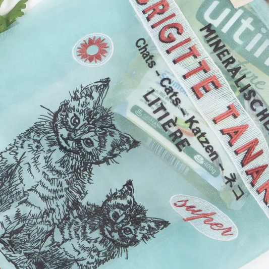 Brigitte Tanaka 貓咪薄荷色 歐干紗袋