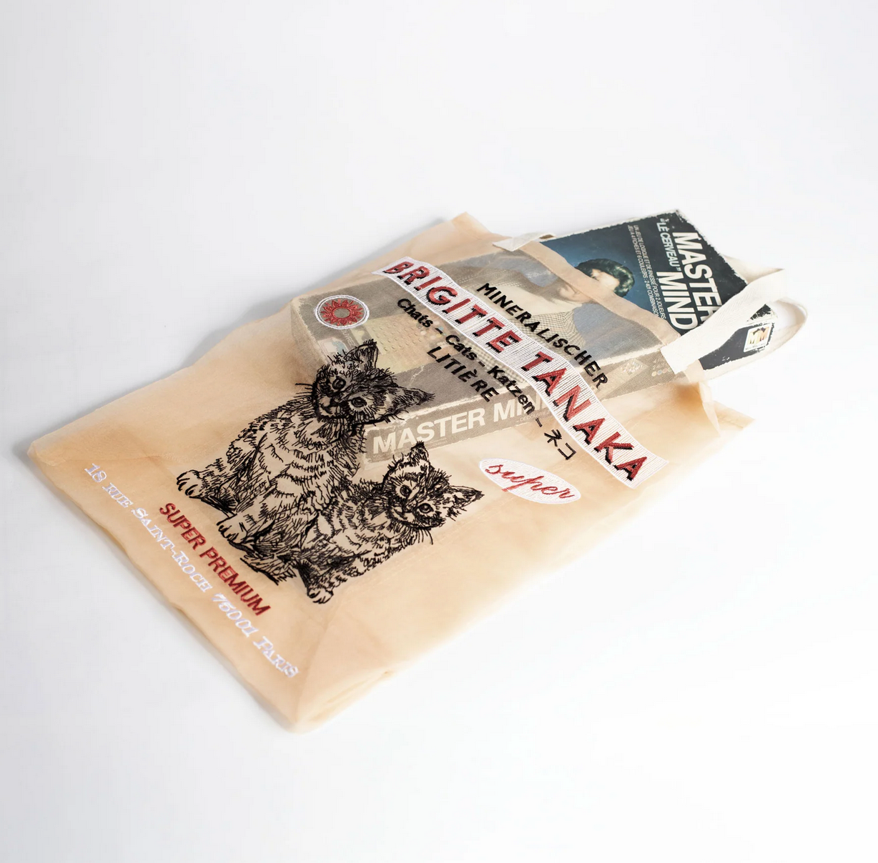 Brigitte Tanaka 貓咪奶茶色 歐干紗袋